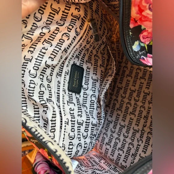 JUICY COUTURE BAG WEEKENDER‎ HAND BAG Pink with roses. - Picture 7 of 14